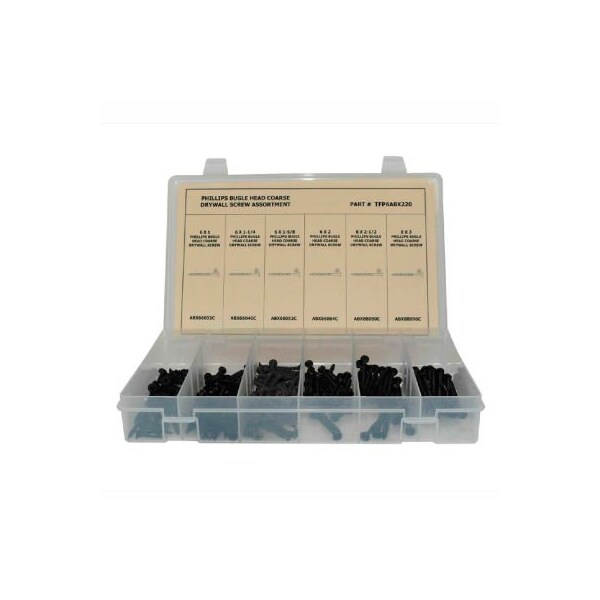 Drywall Screw Assortment, Black Phosphate Finish, 275 PCS